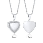 Heart Locket Pendants for Women Men Openable Photo Frame Stainless Steel Jewellery