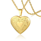 Heart Locket Pendants for Women Men Openable Photo Frame Stainless Steel Jewellery