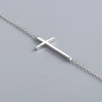 Sterling Silver Cross Choker Necklaces