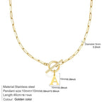Stainless steel Initial necklace A-Z Letter charms pendant Choker Necklace
