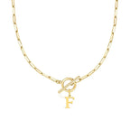 Stainless steel Initial necklace A-Z Letter charms pendant Choker Necklace