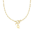 Stainless steel Initial necklace A-Z Letter charms pendant Choker Necklace
