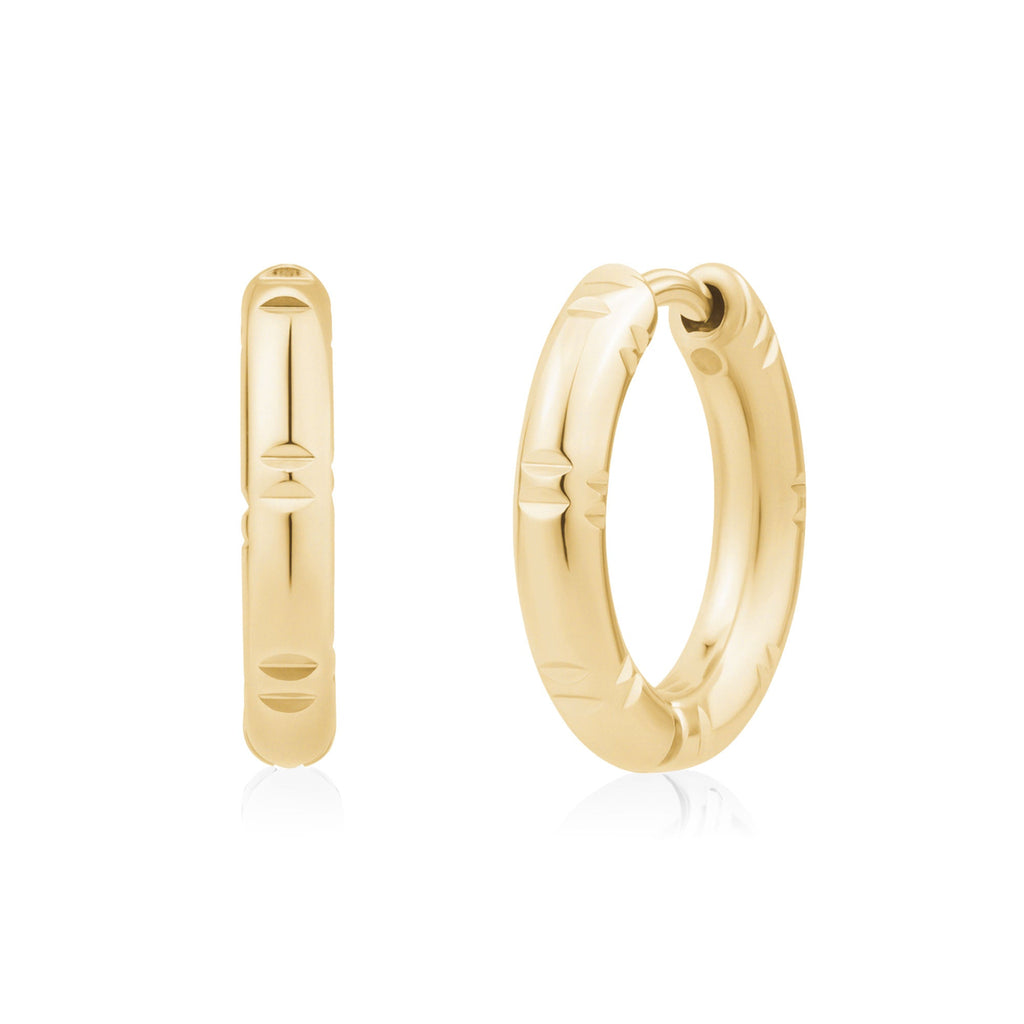 Carved Accent Hoops