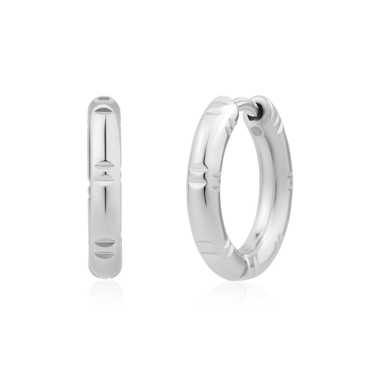 Carved Accent Hoops