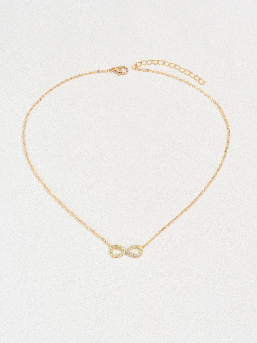 Stainless Steel Infinity Pendant Necklace Zirconia for Women