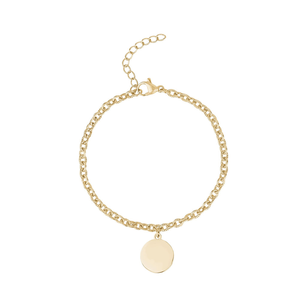Minimal Round Charm Bracelet