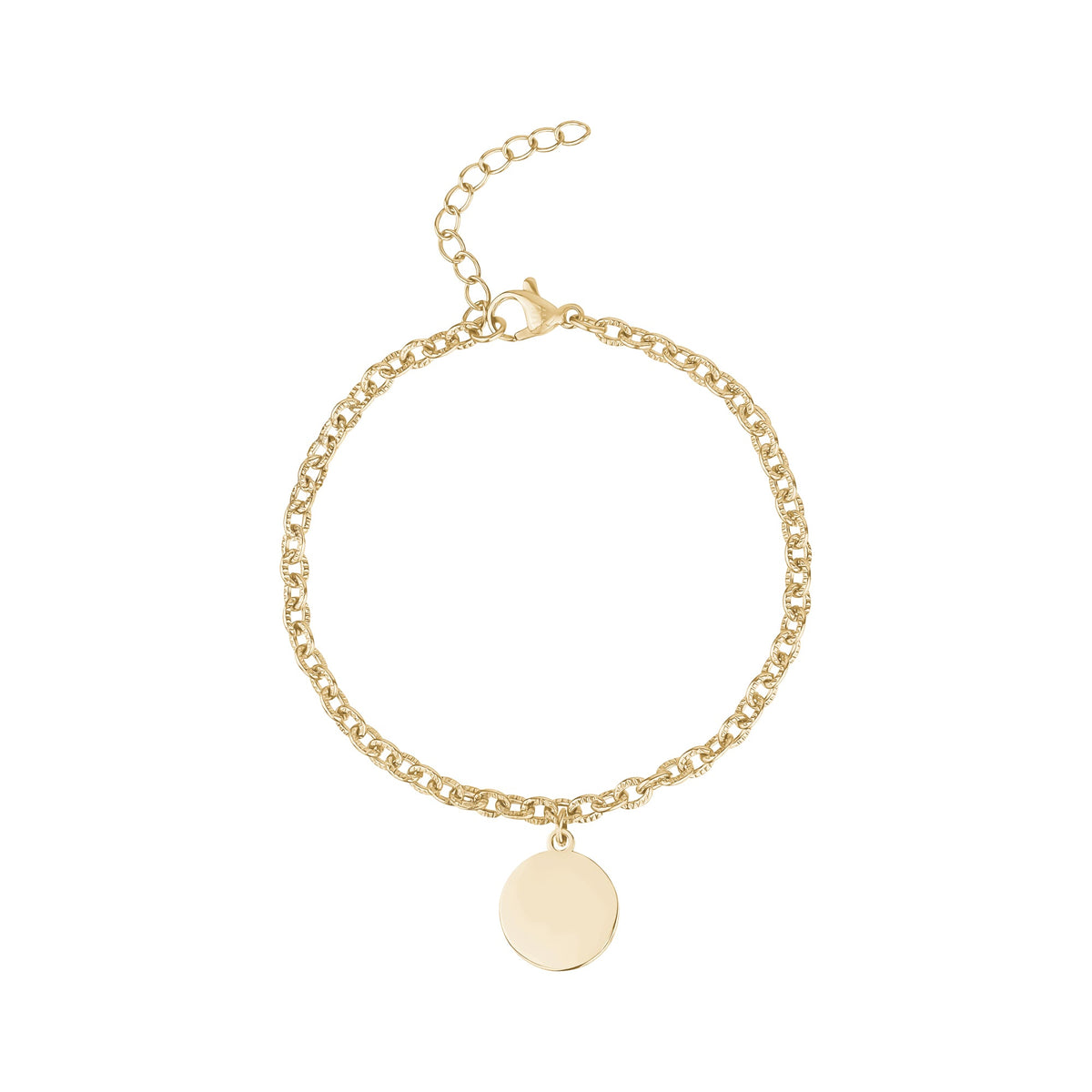 Minimal Round Charm Bracelet