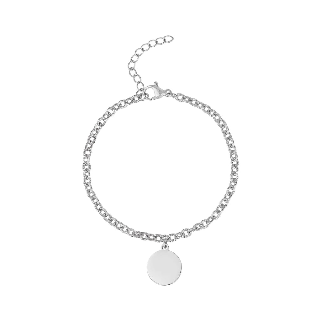 Minimal Round Charm Bracelet