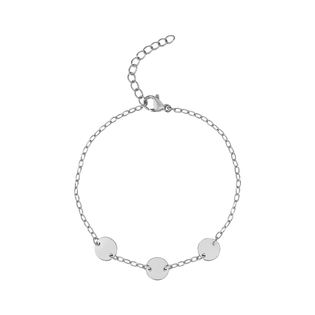 Minimal Triple Disc Bracelet