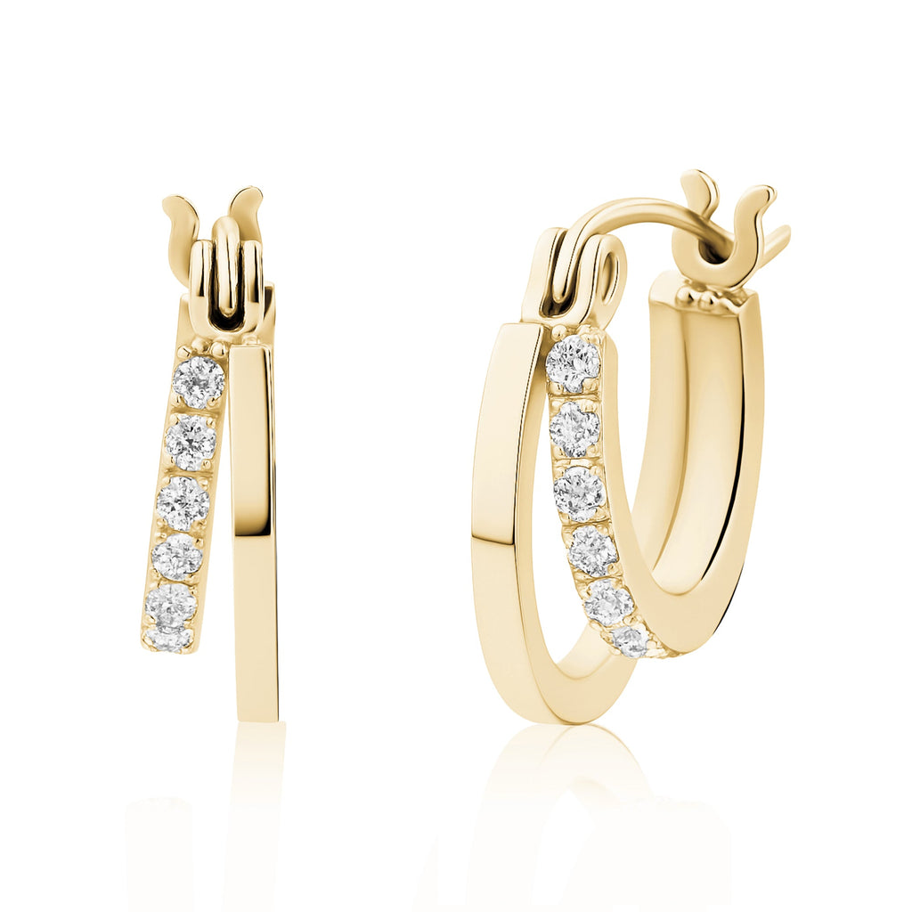 Contemporary Double Hoops