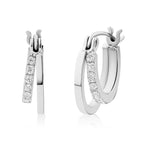Contemporary Double Hoops