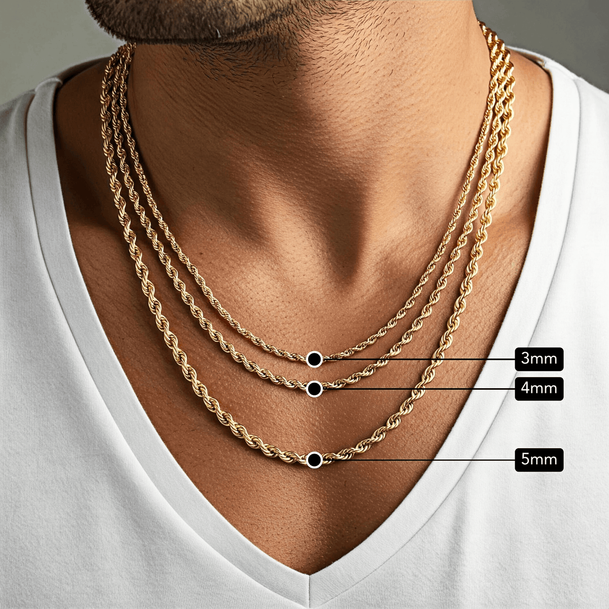 14K Gold Classic Rope Chain